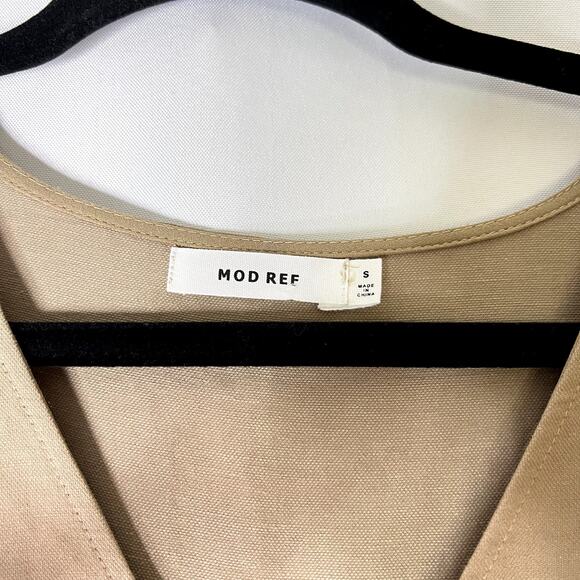 Womans Mod Ref The Hue Cut Out Wrap Tie Jumpsuit Tan Size Small - Picture 6 of 10